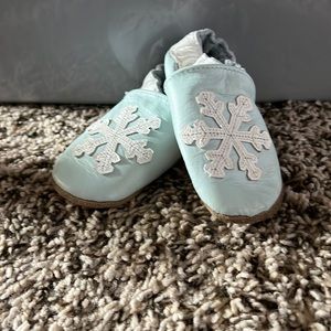 Blue Snowflake Infant Moccasins